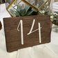 Square Wooden Table Numbers