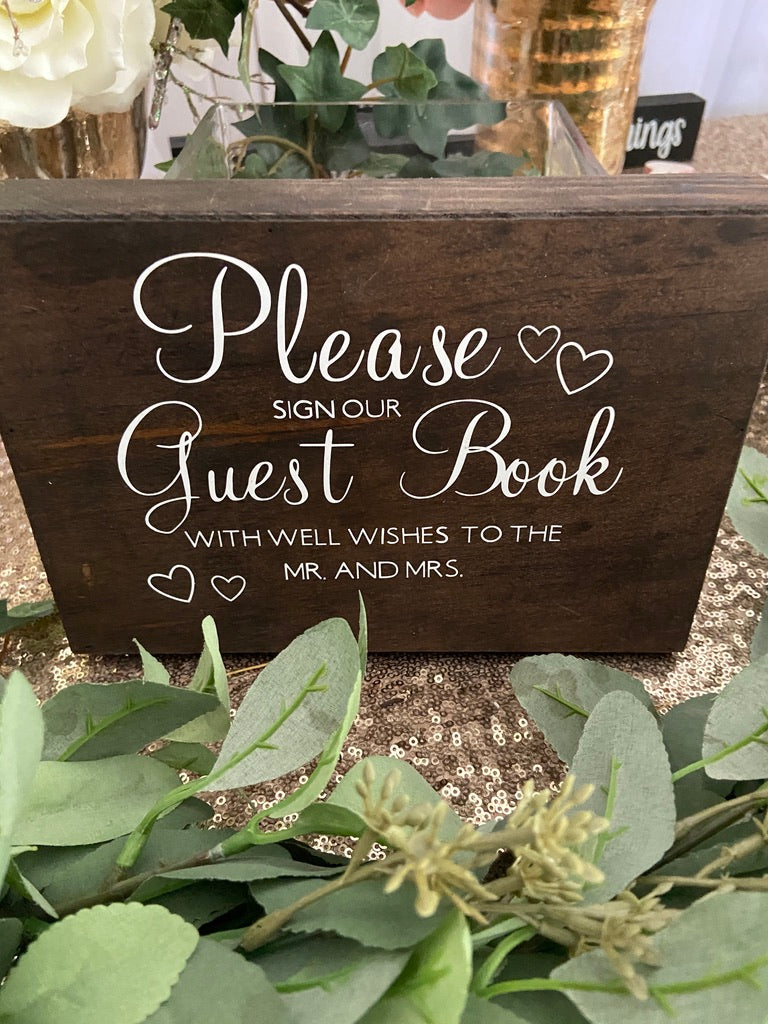 "Sign our Guestbook" sign