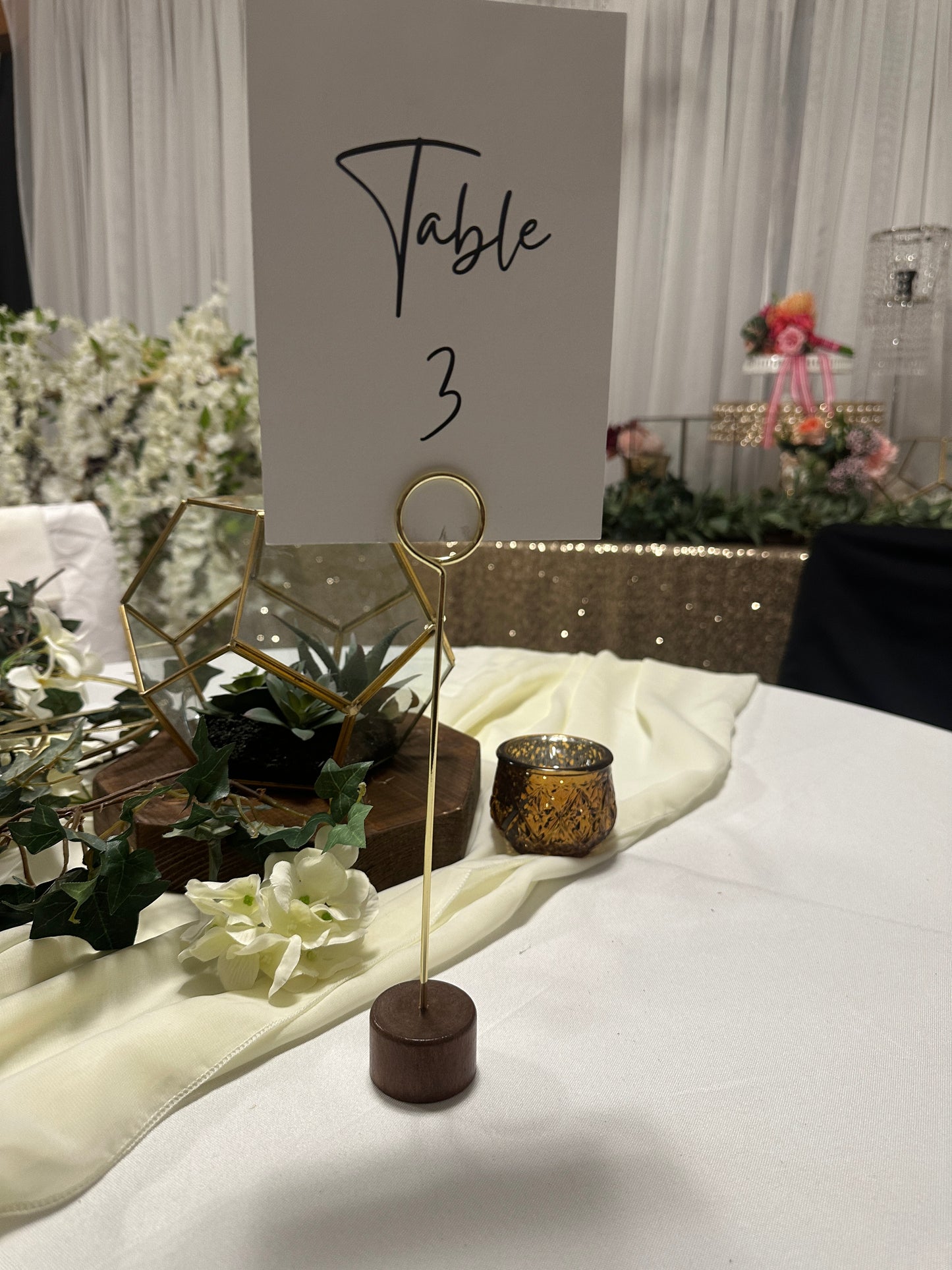 Wire Table Number  Stand