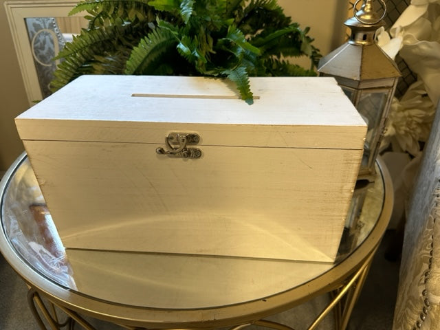 White Wooden Envelope Box